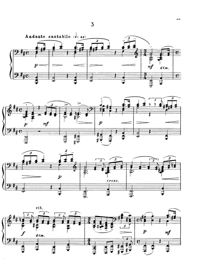 Preview of Moment Musical in B minor