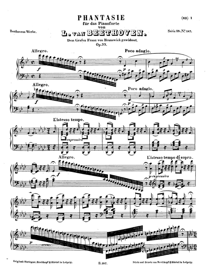 Preview of Fantasia in G Minor, Op. 77