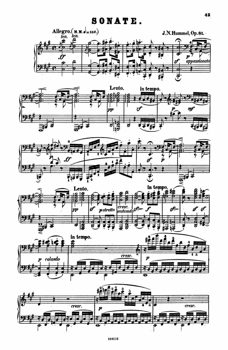 Preview of Sonata in F-sharp Minor