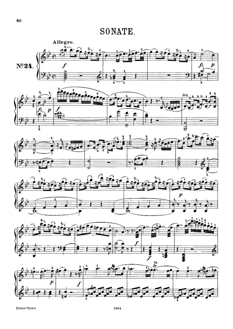 Preview of Keyboard Sonata in B-flat major