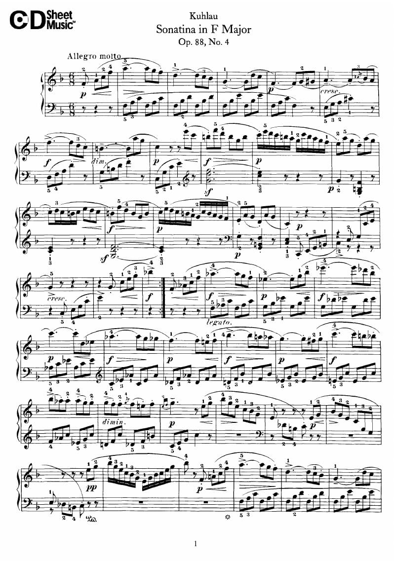 Preview of Sonatina in A minor
