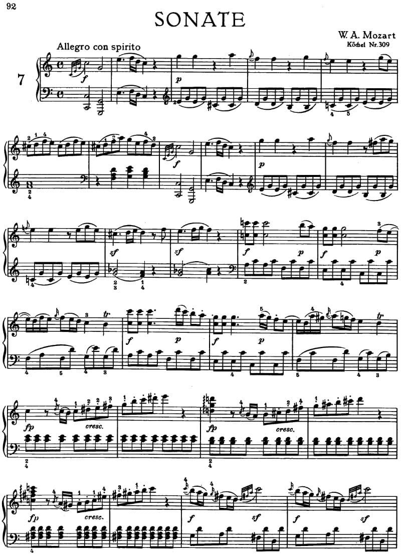 Preview of Piano Sonata No. 7 in C Major