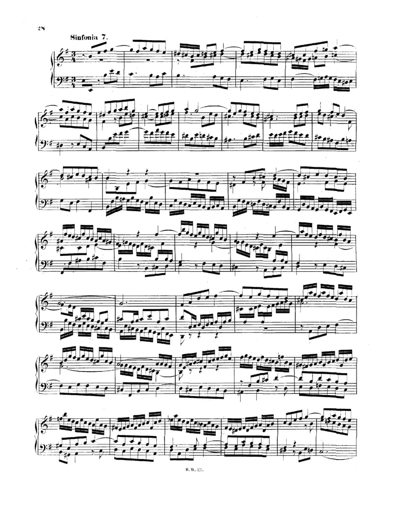 Preview of Sinfonia No. 7 in E Minor