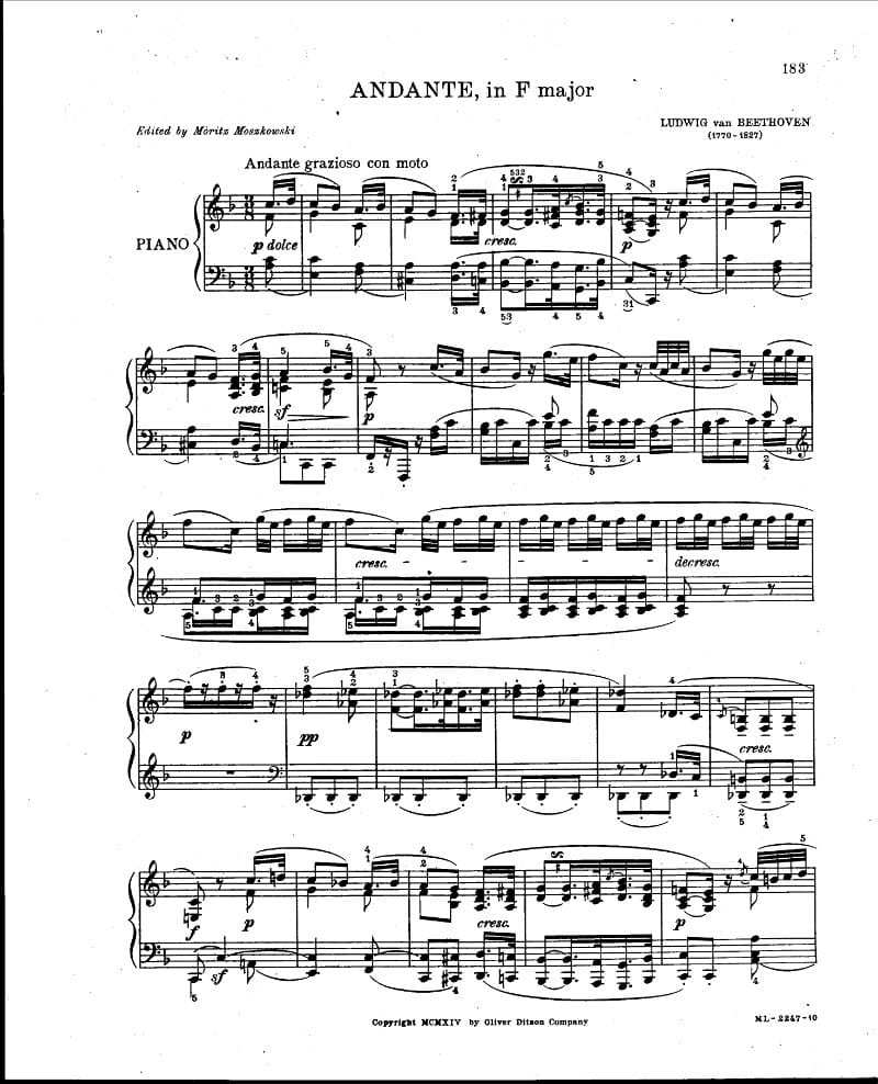 Preview of Andante favori in F major
