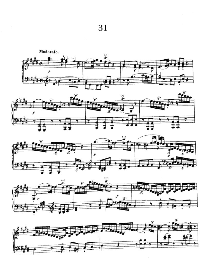 Preview of Keyboard Sonata in E major