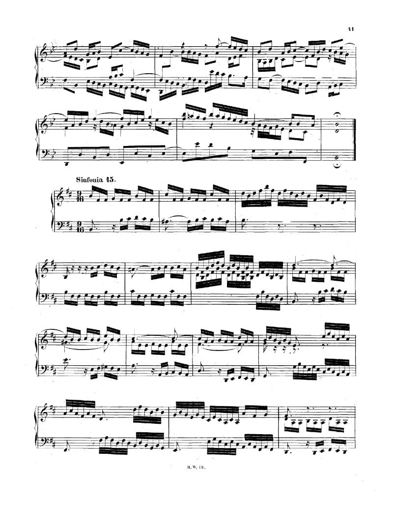 Preview of Sinfonia No. 15 in B Minor