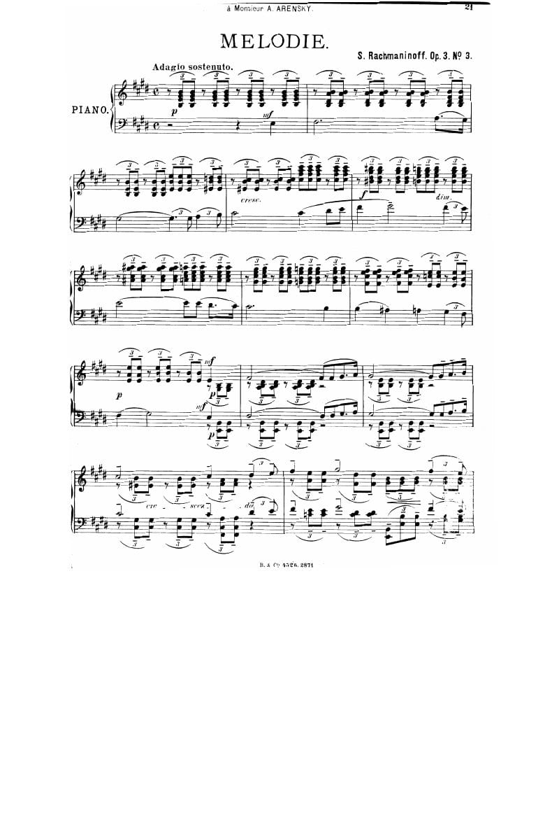 Preview of Melodie in E Major