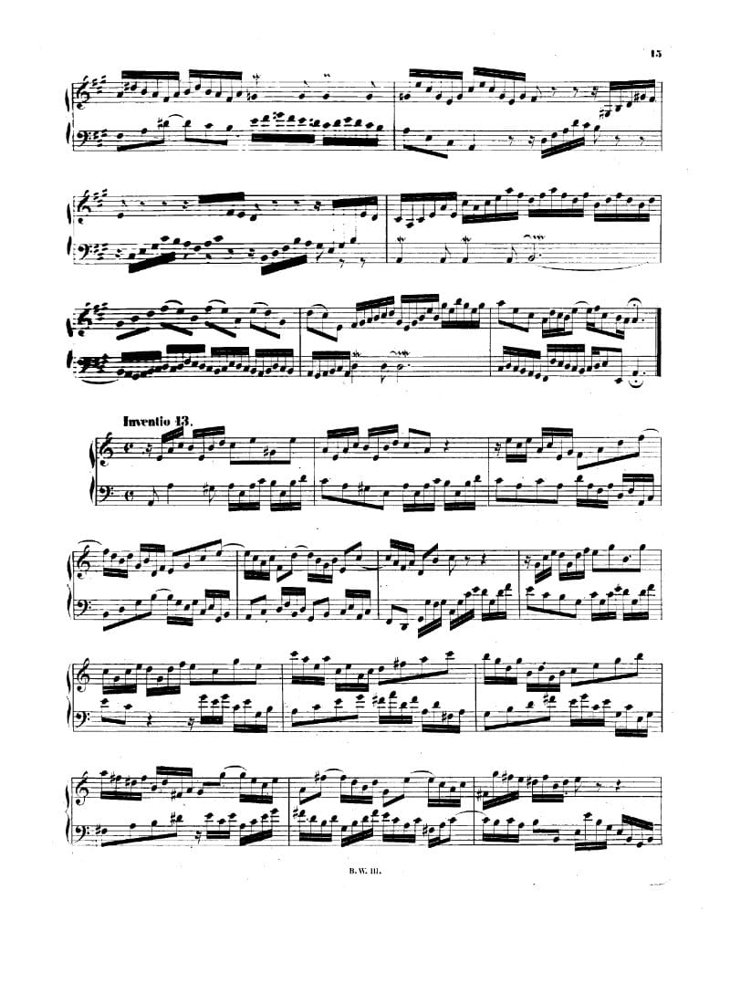 Preview of Invention No. 13 in A minor