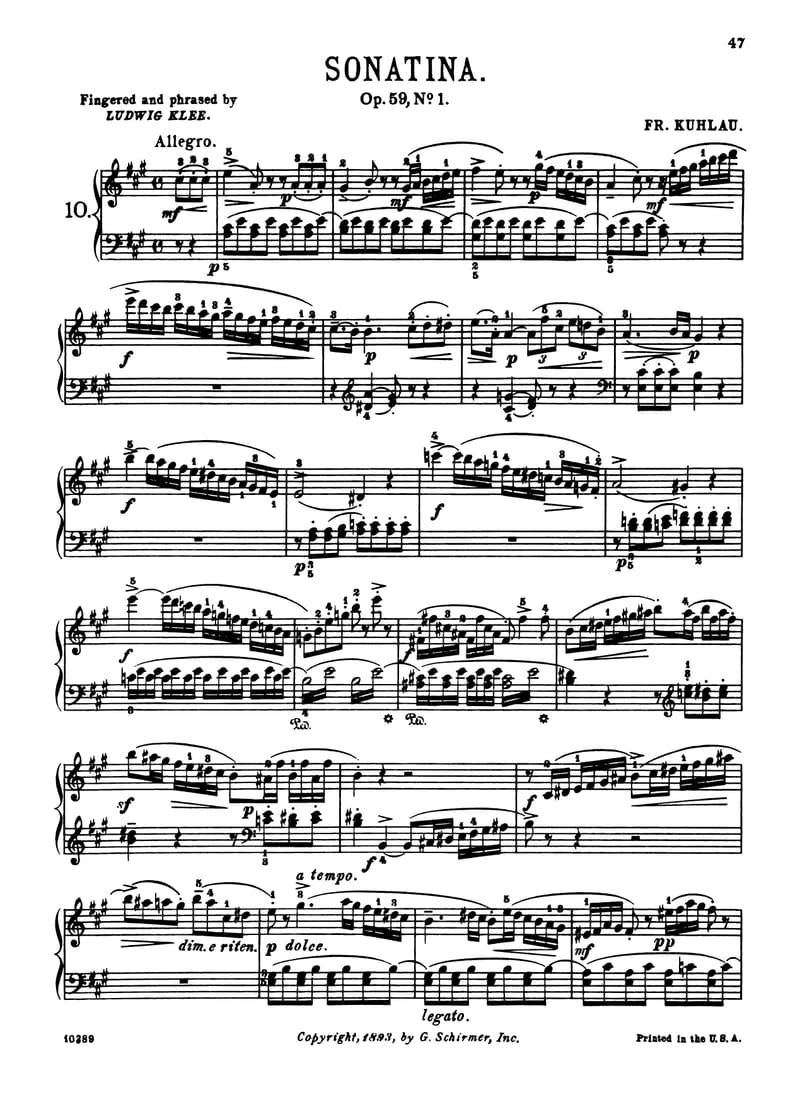 Preview of Sonatina in A Major