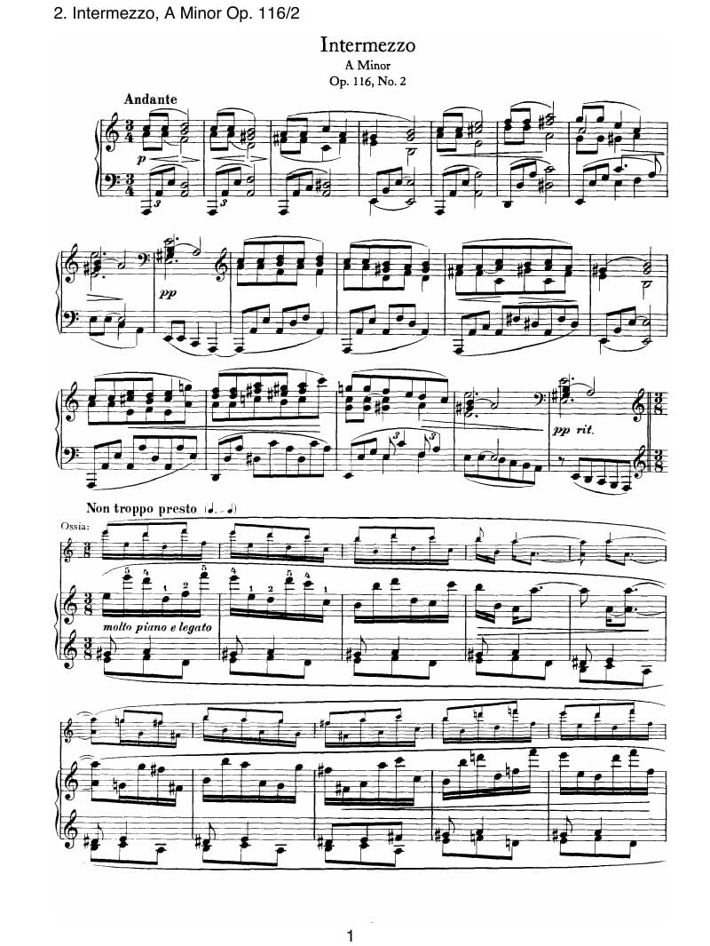 Preview of Fantasies: Intermezzo in A minor