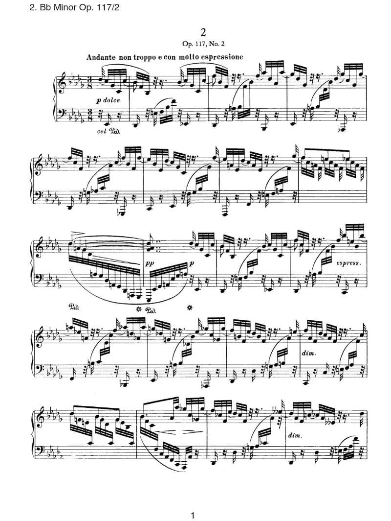 Preview of Intermezzo in B-flat Minor