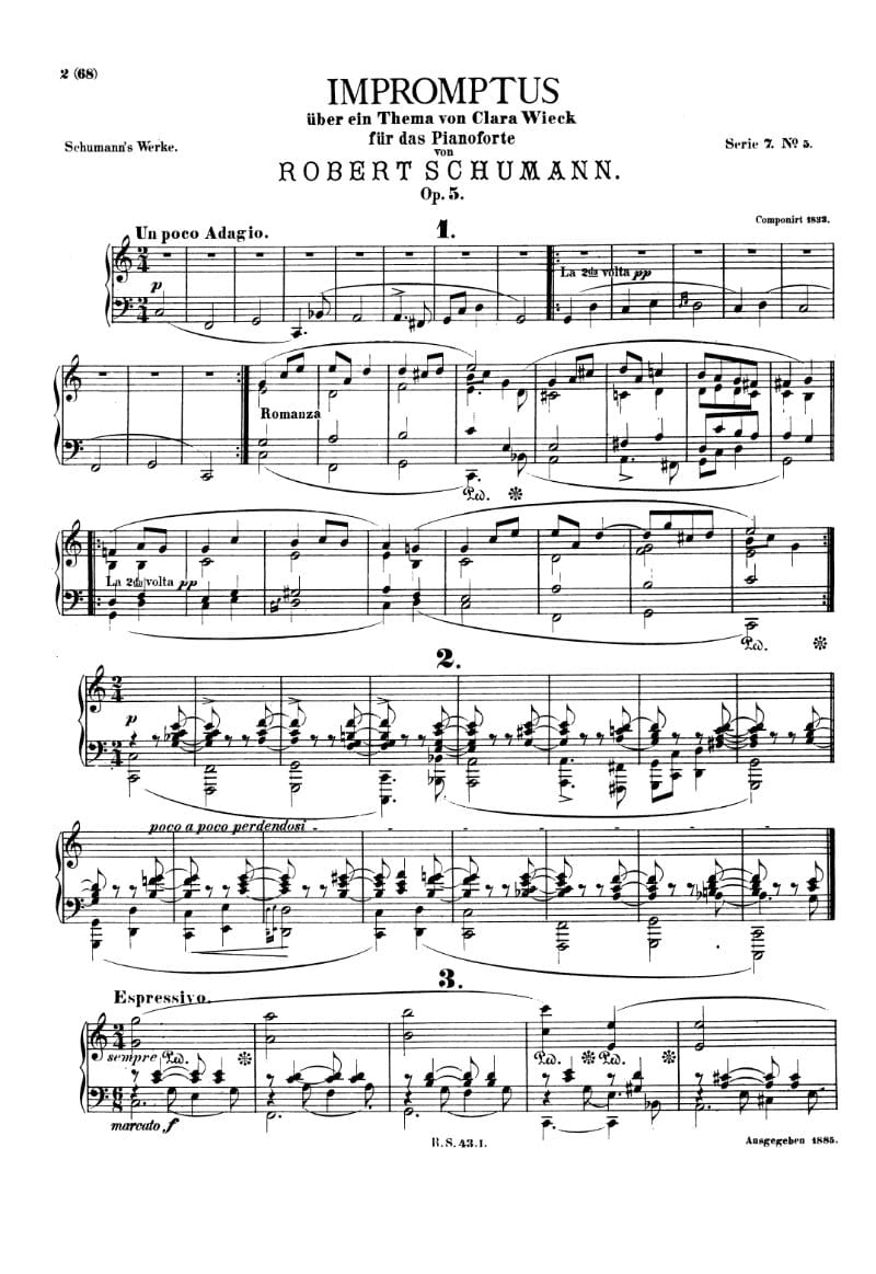 Preview of Impromptus on a Theme by Clara Wieck, Op. 5