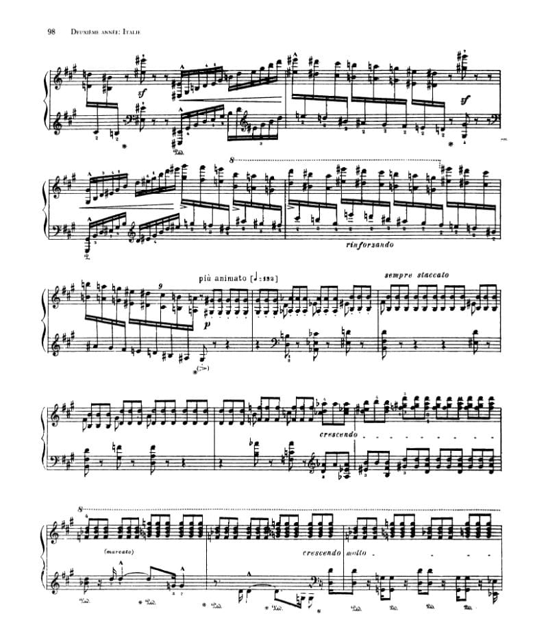 Preview of Années de pèlerinage II: Italie, S. 161: No. 7 Après une lecture de Dante