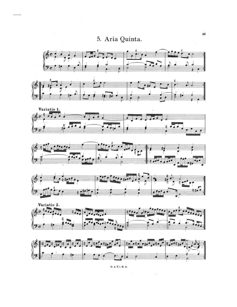 Preview of Aria and 6 Variations in A minor