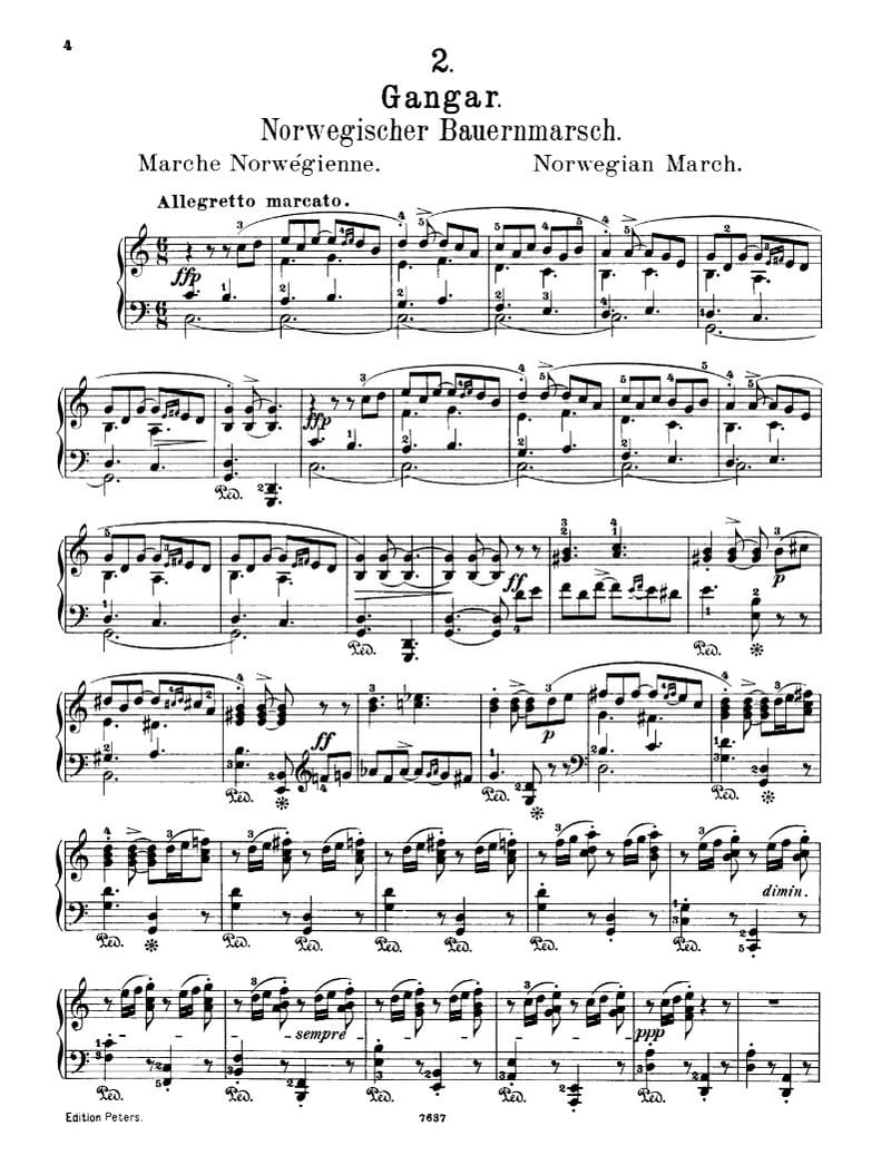 Preview of Lyric Pieces: Norwegian March