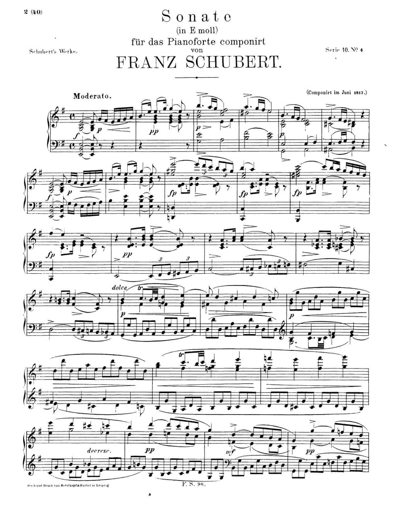 Preview of Piano Sonata No. 6 in E Minor, D. 566