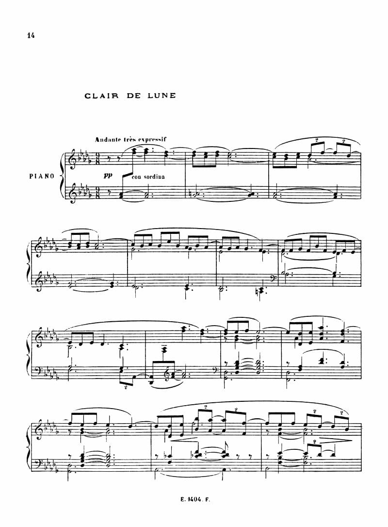 Preview of Clair de lune (Suite bergamasque)