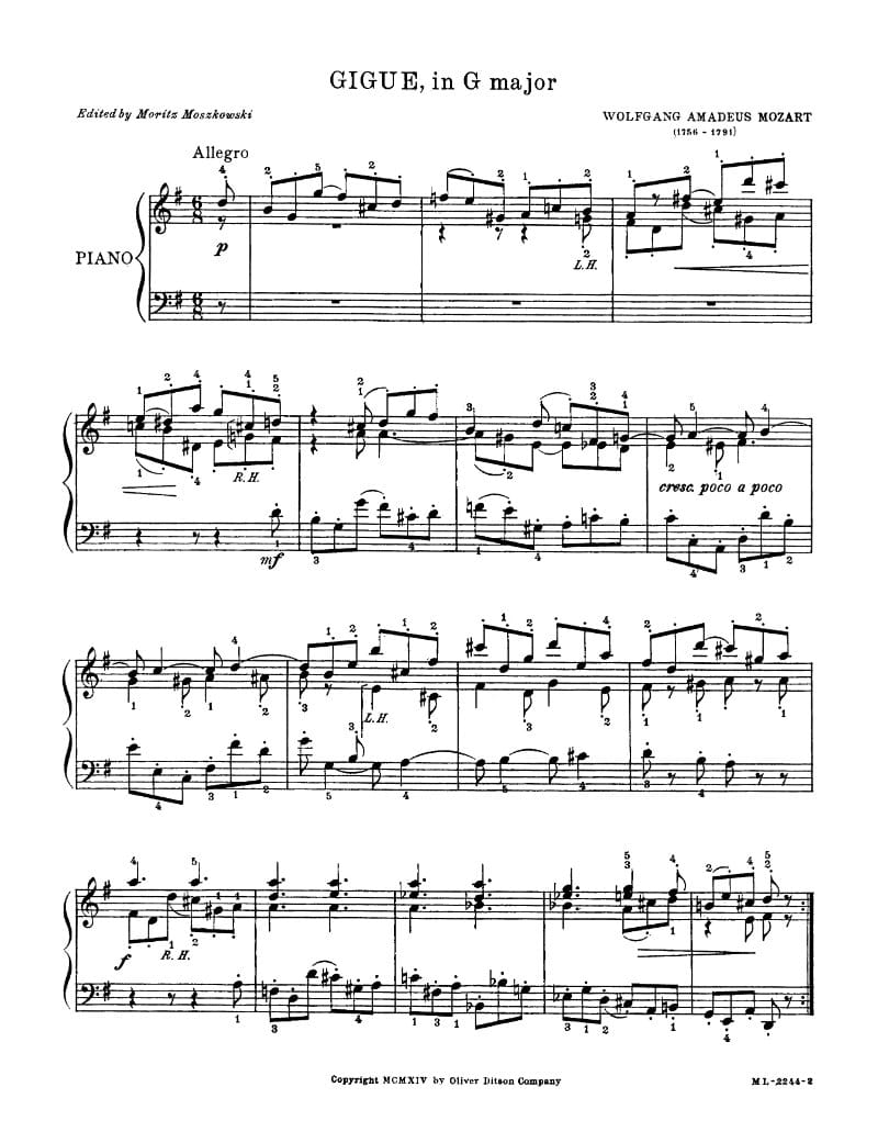 Preview of Gigue in G Major
