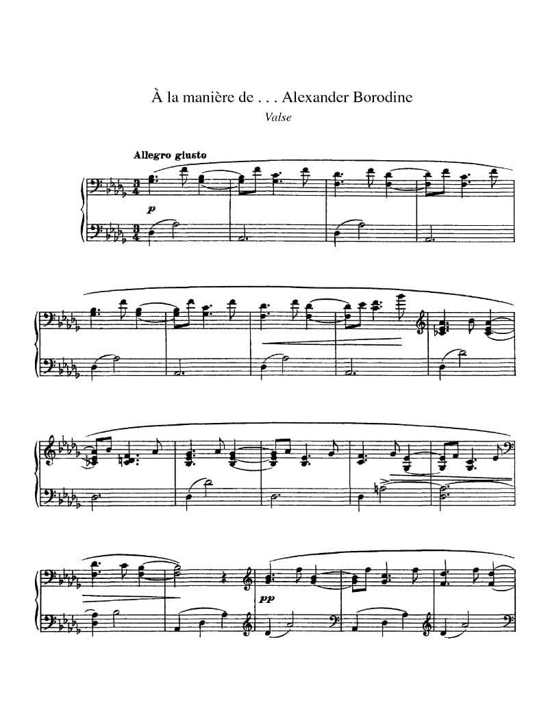 Preview of A la maniere de Borodine