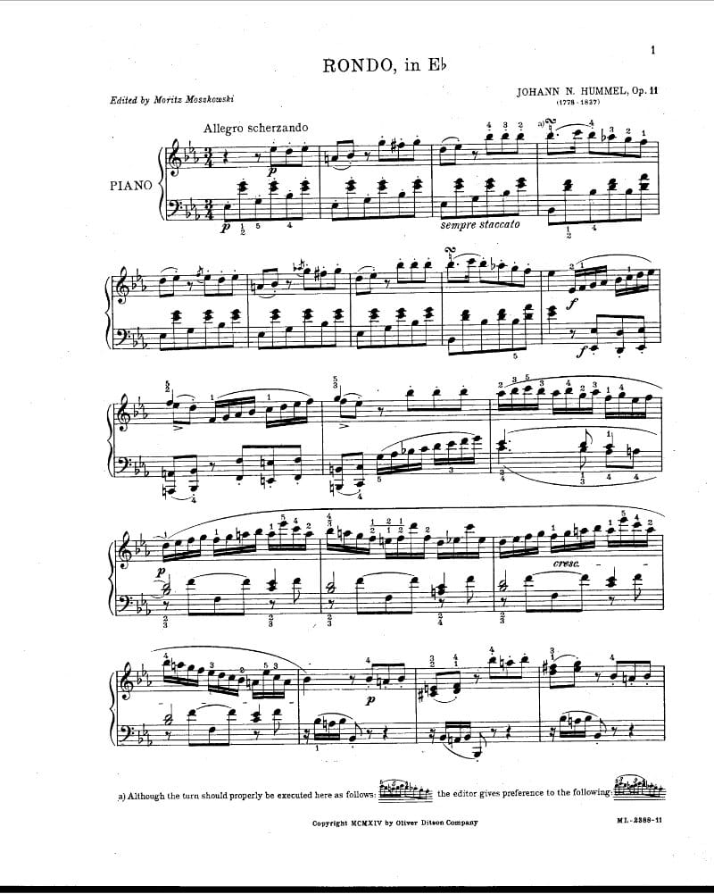 Preview of Rondo Favori in E-flat Major