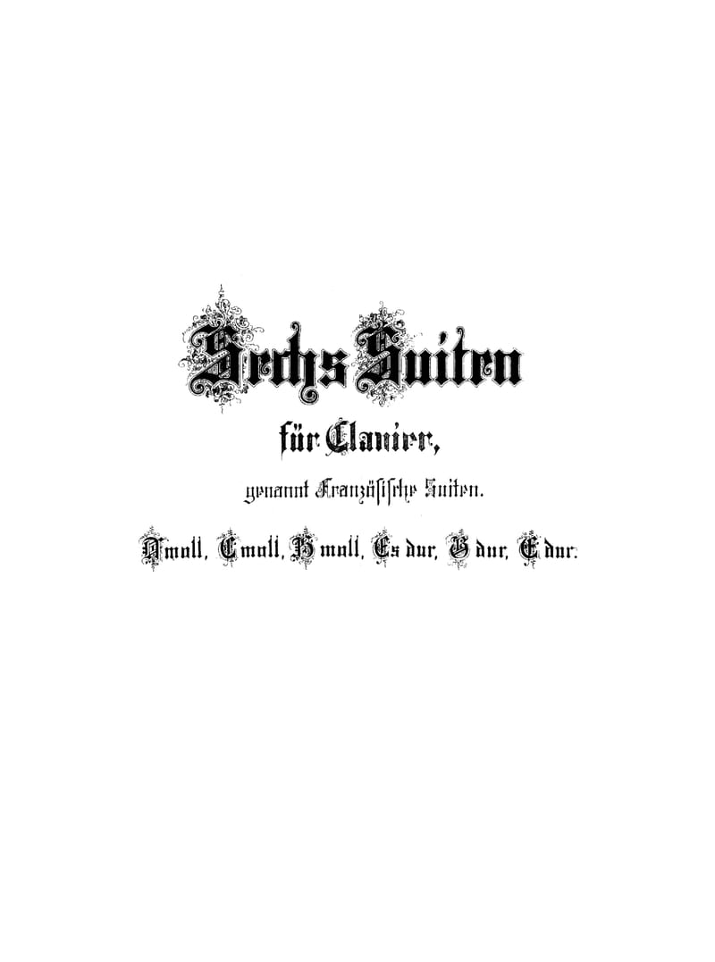 Preview of French Suite No. 1 in D minor, BWV 812