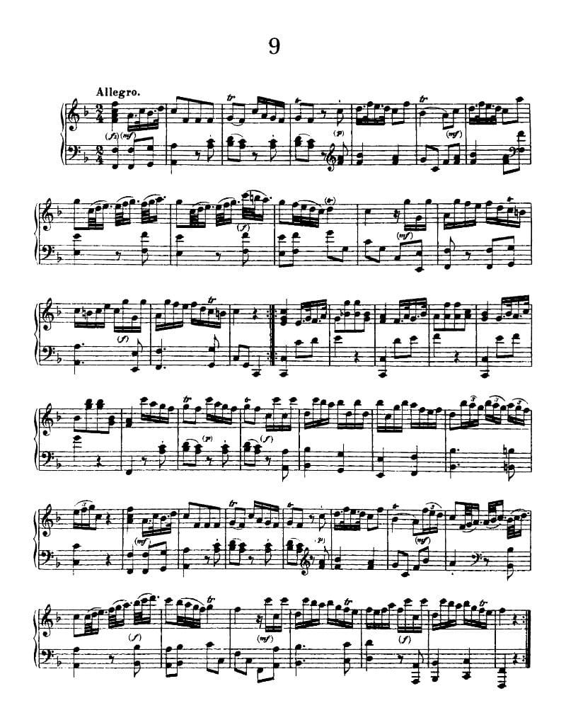 Preview of Keyboard Sonata in F major