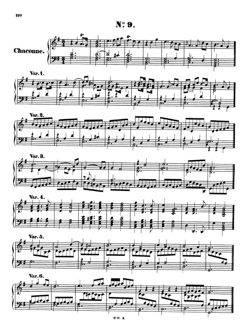Preview of Chaconne in G major, HWV 442