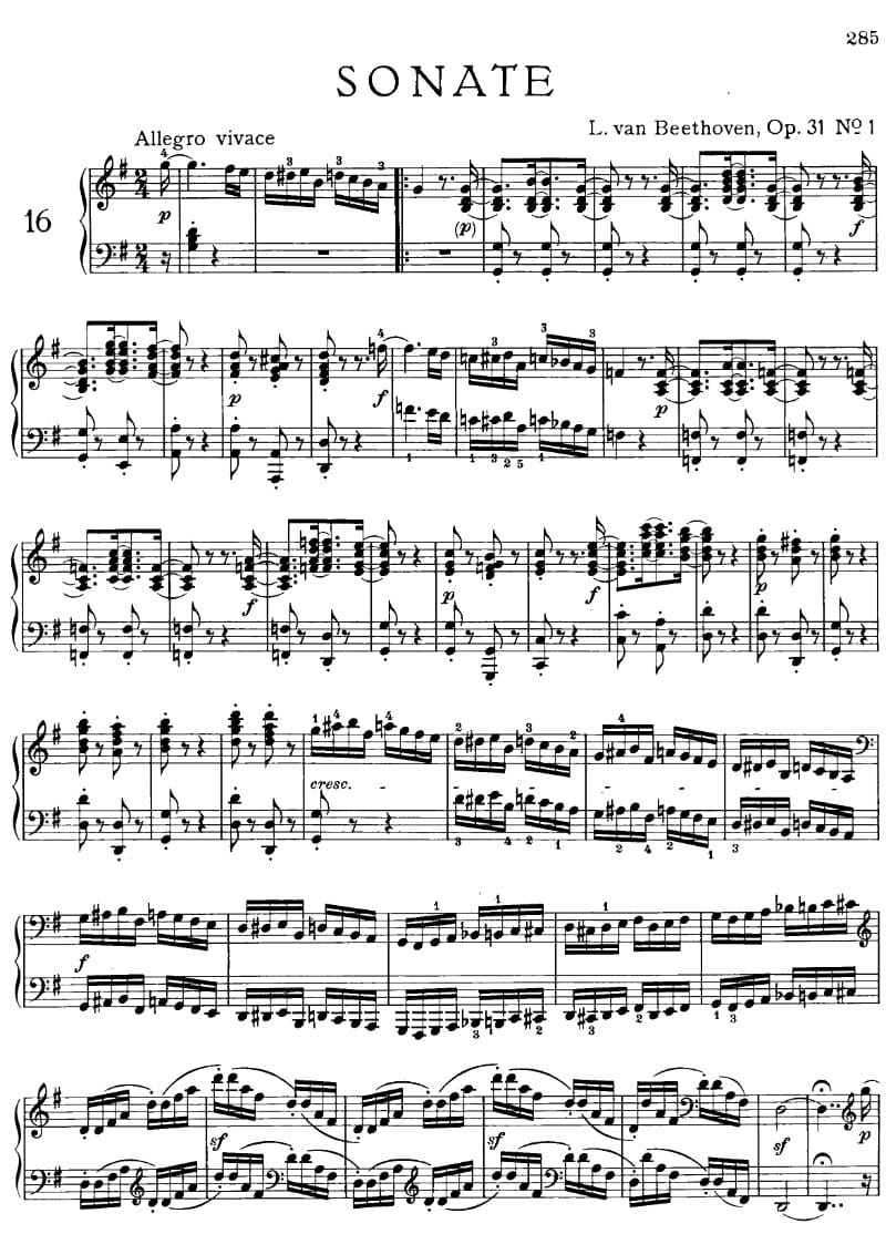 Preview of Sonata No. 16 in G Major