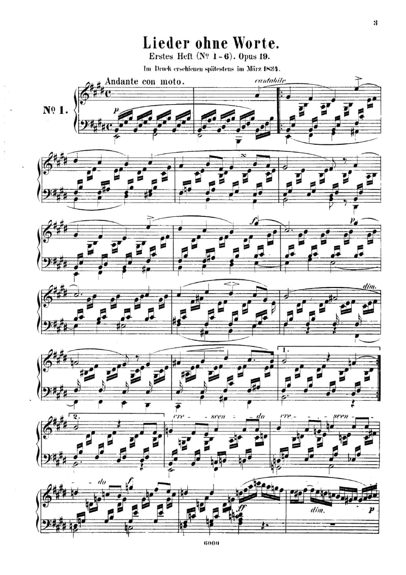 Preview of Songs Without Words: Sweet Remembrance
