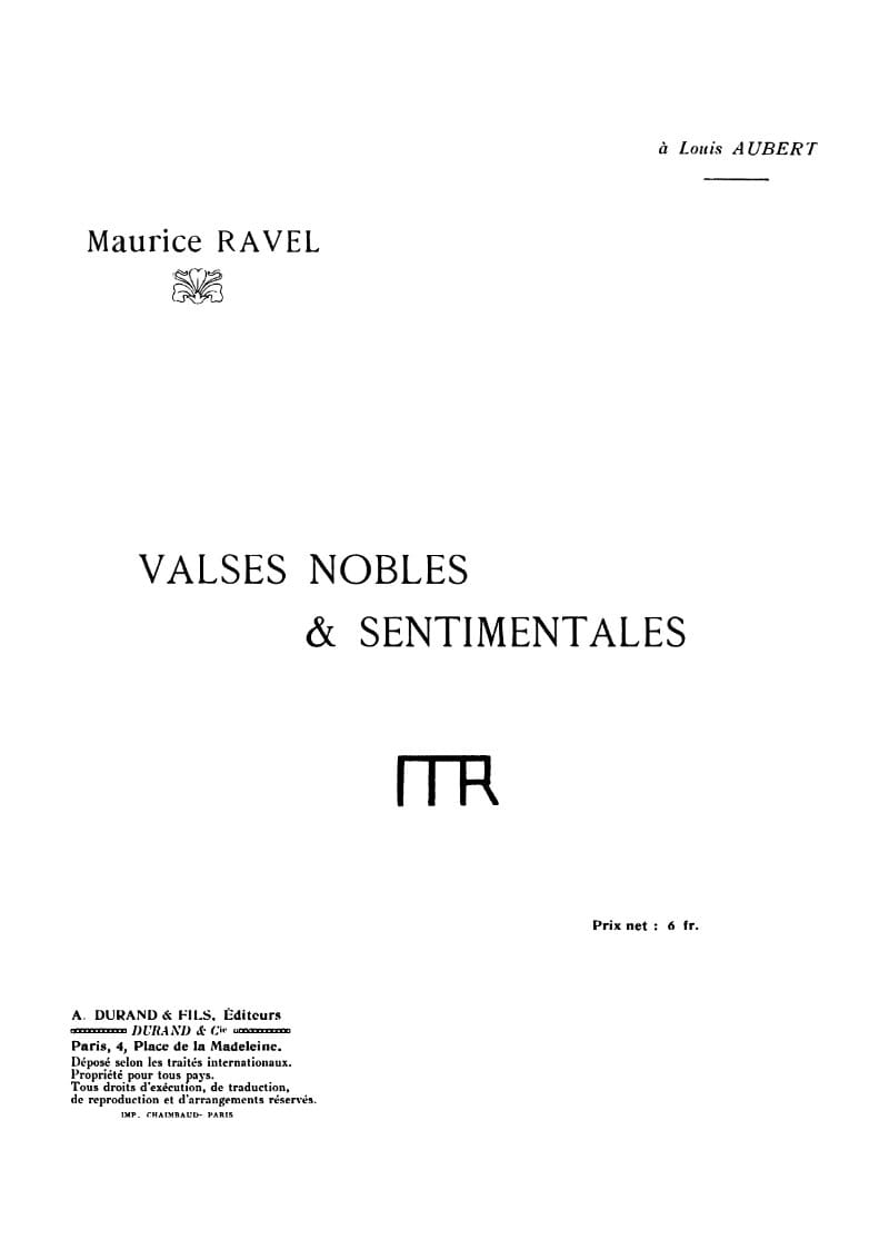 Preview of Valses nobles et sentimentales No. 1