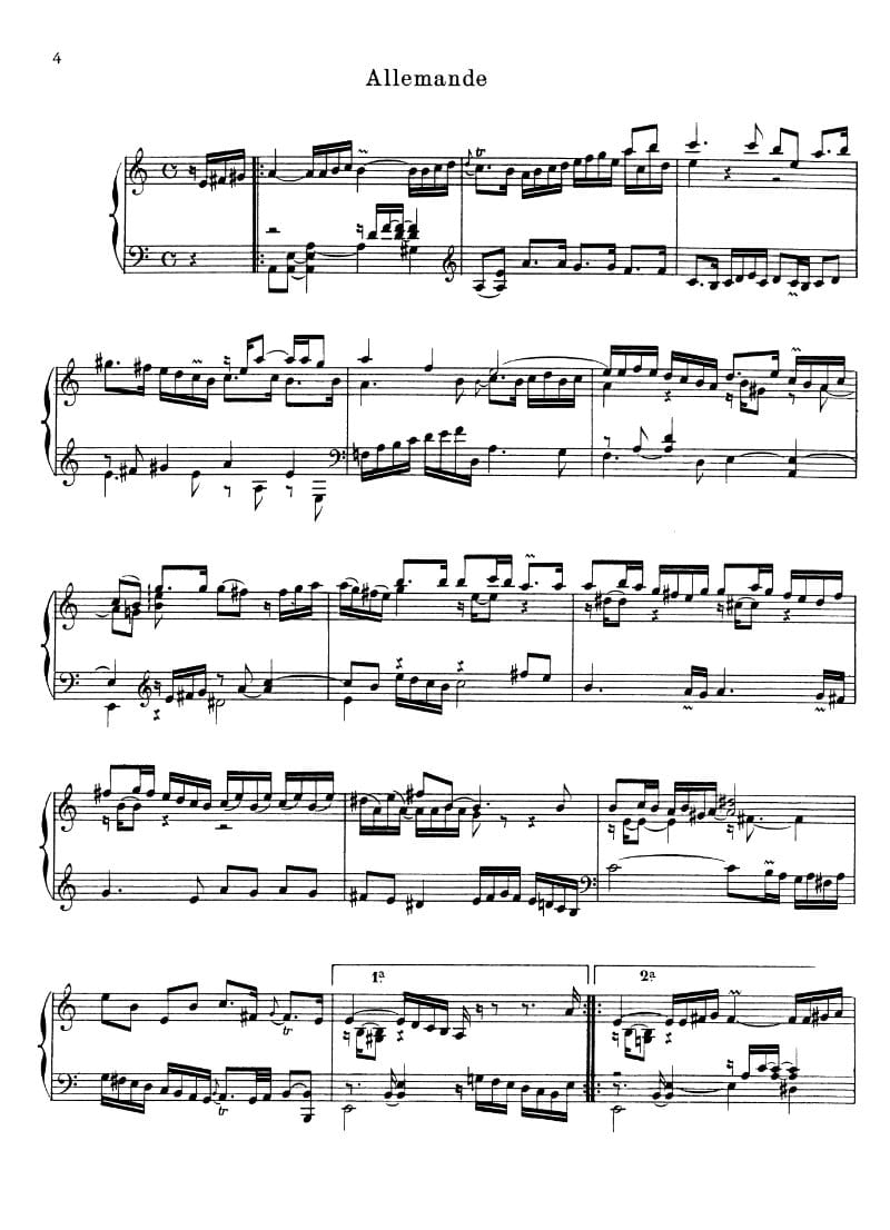 Preview of Allemande in A minor