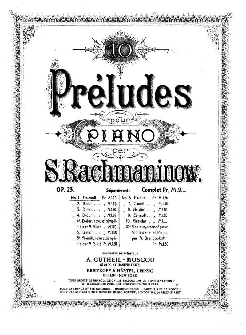 Preview of Prelude in F-sharp minor