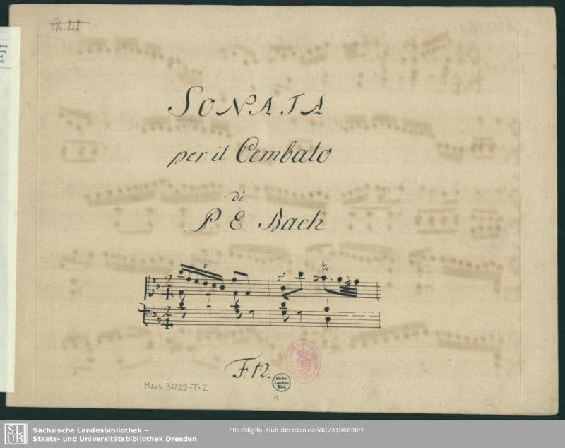 Preview of Prussian Sonata No. 2 in B-flat major, Wq. 48/2