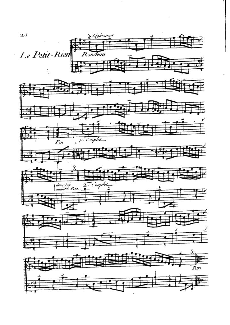 Preview of Pièces de clavecin, Ordre XIV: VIII. Le Petit Rien