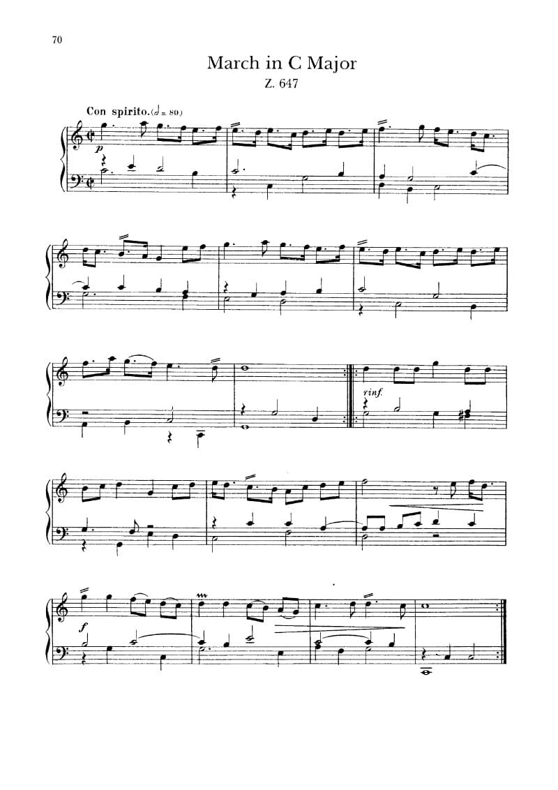 Preview of March in C major