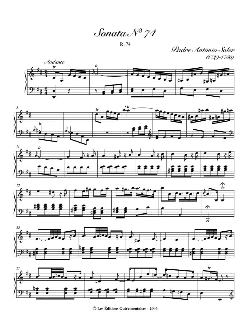 Preview of Keyboard Sonata in D major