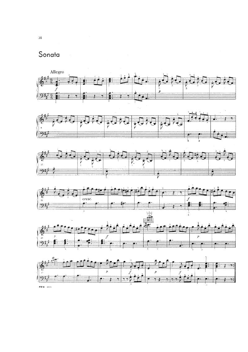 Preview of Keyboard Sonata in A Major