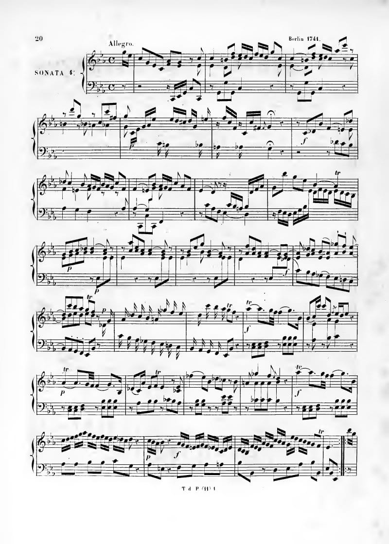 Preview of Prussian Sonata No. 4 in C minor, Wq. 48/4