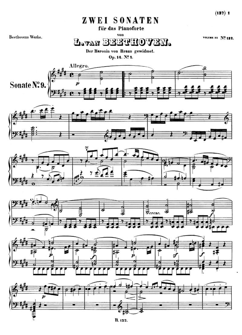 Preview of Sonata No. 9 in E major