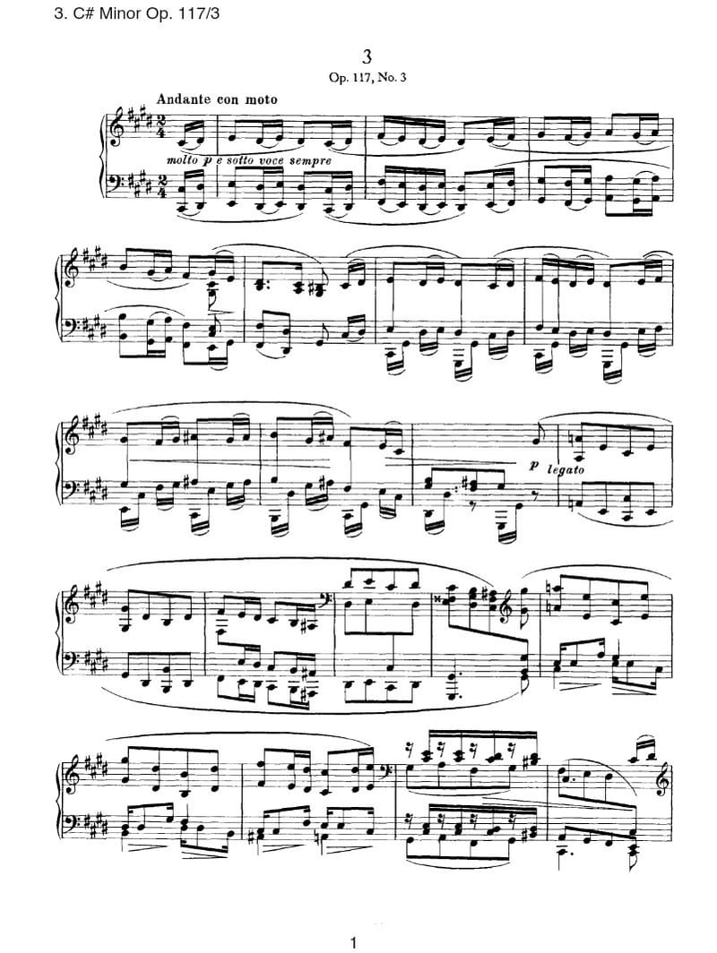 Preview of Intermezzo in C-sharp Minor