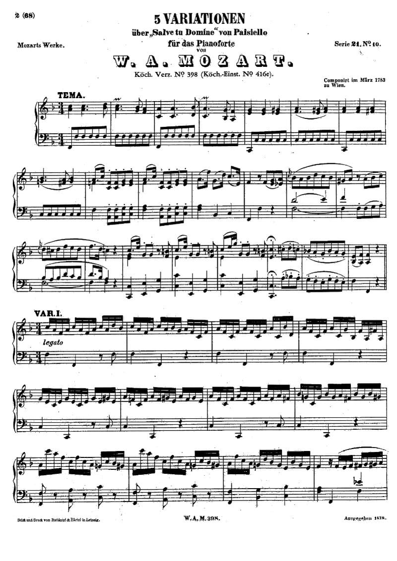 Preview of 6 Variations on Salve tu Domine