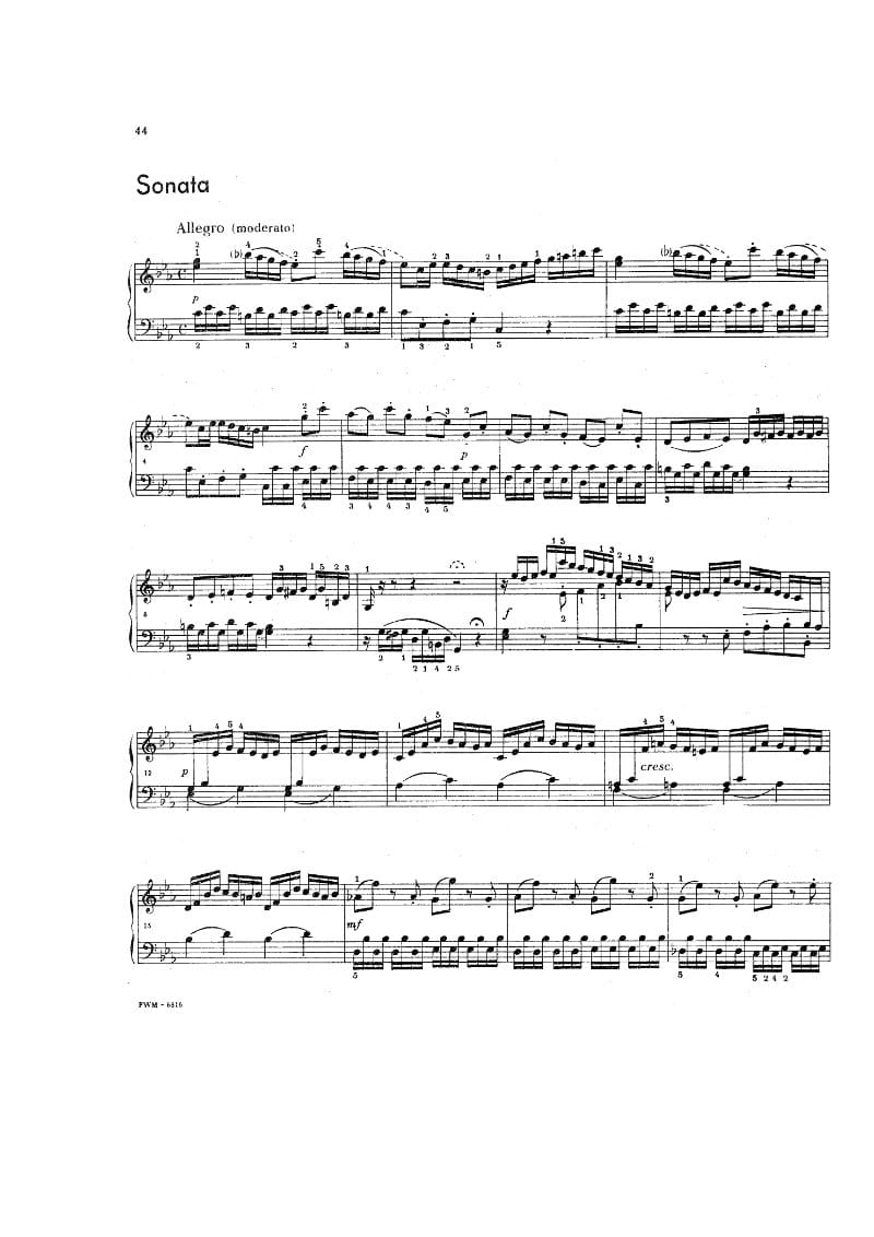 Preview of Keyboard Sonata in F Major