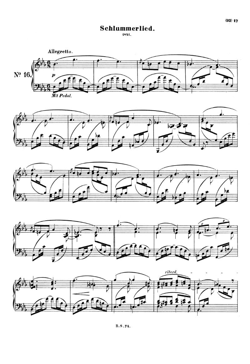 Preview of Albumblätter: No. 16, Schlummerlied