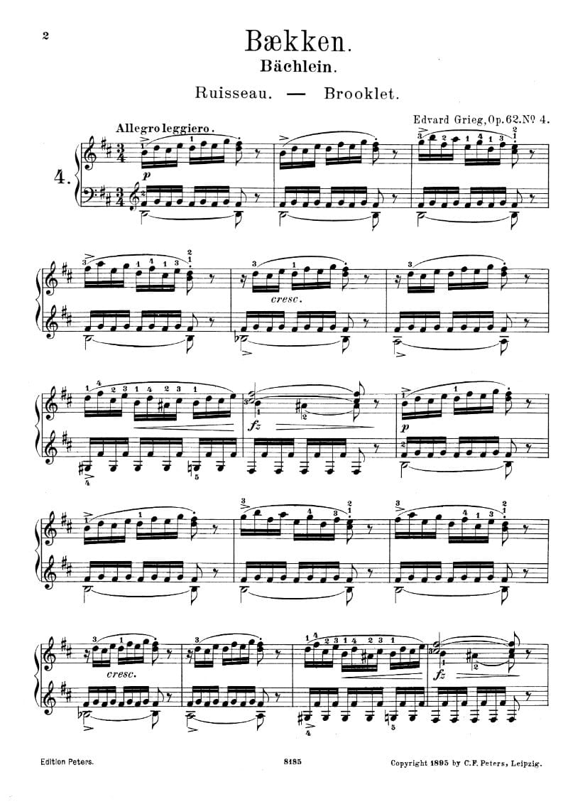 Preview of Lyric Pieces: Brooklet