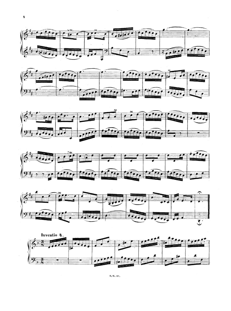 Preview of Invention No. 4 in D Minor
