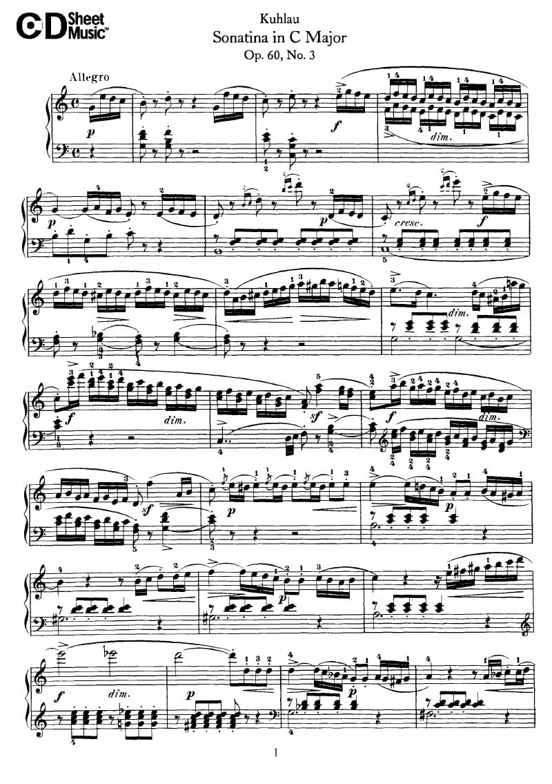 Preview of Sonatina with Variations in C major