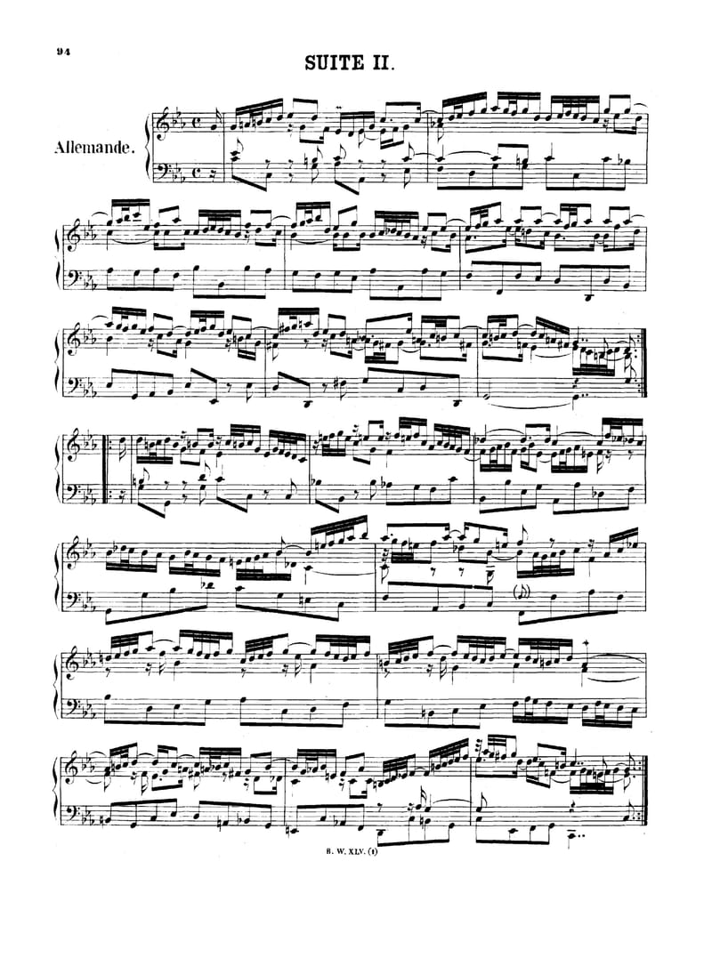 Preview of French Suite No. 2 in C minor, BWV 813