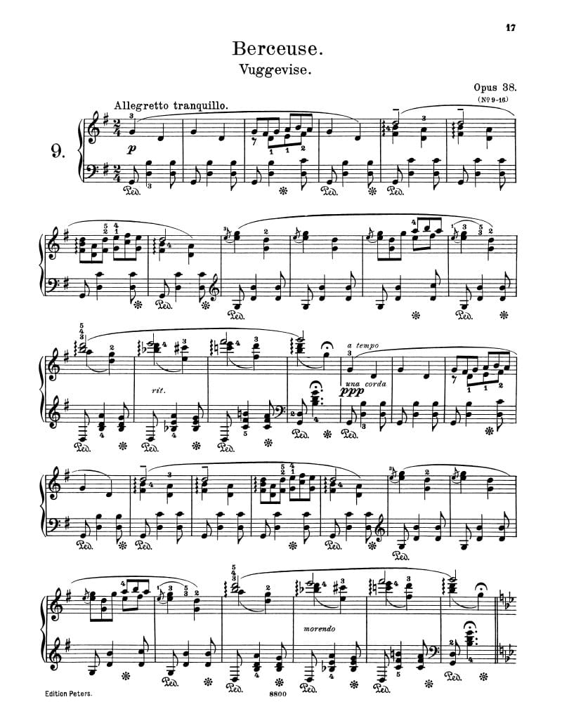Preview of Lyric Pieces: Berceuse