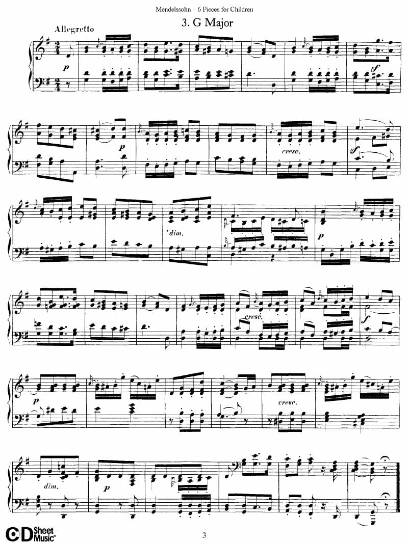 Preview of Kinderstücke: No. 3 in G Minor