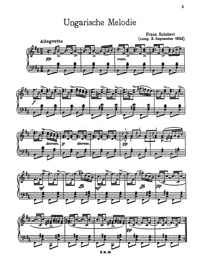 Preview of Hungarian Melody in B minor